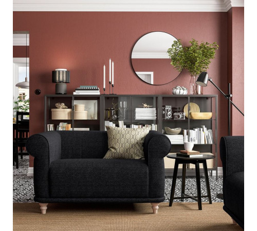 Fotel 1,5 osobowy, Lejde antracyt/brzoza VISKAFORS 994.432.73