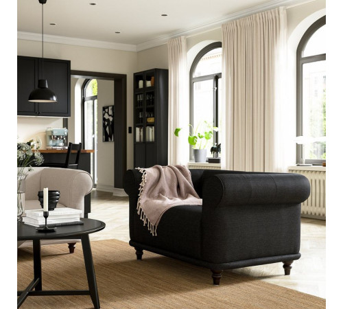 Fotel 1,5 osobowy, Lejde antracyt/brązowy VISKAFORS 994.432.92
