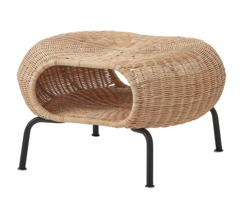 Podnóżek ze schowkiem, rattan/antracyt GAMLEHULT 104.343.09