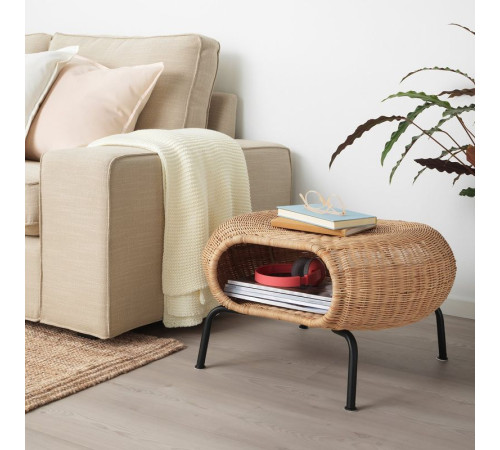 Podnóżek ze schowkiem, rattan/antracyt GAMLEHULT 104.343.09