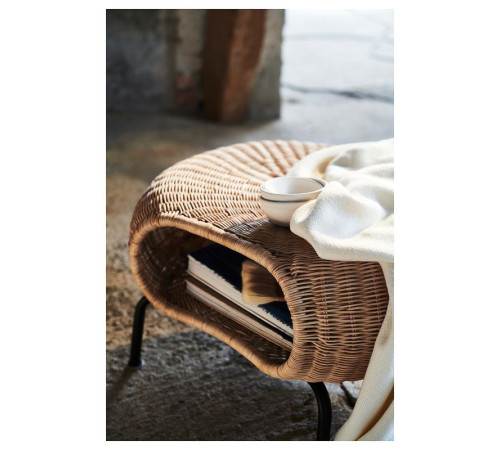Podnóżek ze schowkiem, rattan/antracyt GAMLEHULT 104.343.09