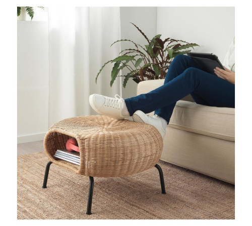 Podnóżek ze schowkiem, rattan/antracyt GAMLEHULT 104.343.09