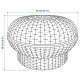 Пуфик с ящиком для хранения, ротанг, коричнево-красный, IKEA PS 2026 506.242.65