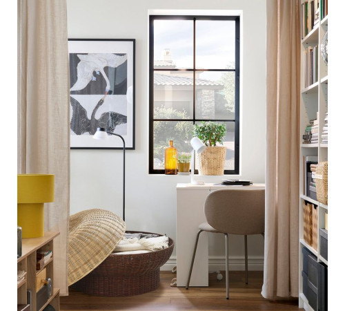 Пуфик с ящиком для хранения, ротанг, коричнево-красный, IKEA PS 2026 506.242.65