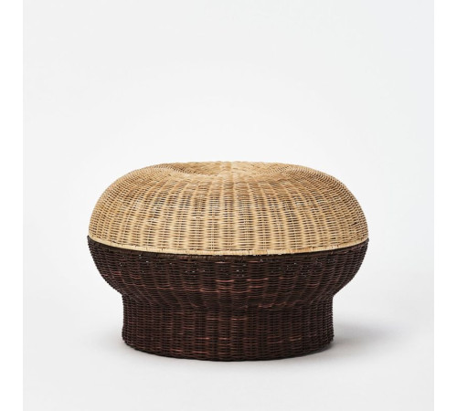Пуфик с ящиком для хранения, ротанг, коричнево-красный, IKEA PS 2026 506.242.65