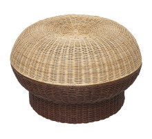 Пуфик с ящиком для хранения, ротанг, коричнево-красный, IKEA PS 2026 506.242.65