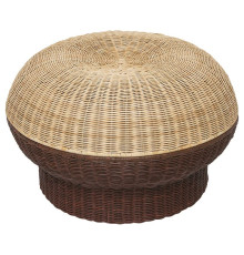 Пуфик с ящиком для хранения, ротанг, коричнево-красный, IKEA PS 2026 506.242.65