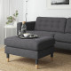 Podnóżek, Gunnared ciemnoszary/drewno LANDSKRONA 892.697.40