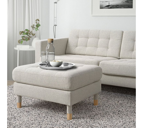 Podnóżek, Gunnared beżowy/drewno LANDSKRONA 994.353.29
