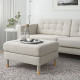 Podnóżek, Gunnared beżowy/drewno LANDSKRONA 994.353.29