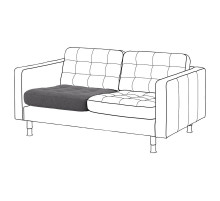 Poducha siedziska sofa 2o, Gunnared/ciemnoszary część zamienna LANDSKRONA 004.992.21