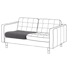 Poducha siedziska sofa 2o, Gunnared/ciemnoszary część zamienna LANDSKRONA 004.992.21