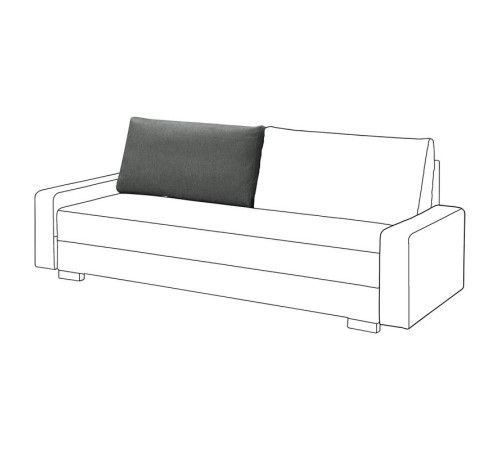 Poducha oparcia 3o sofa rozkładana, ciemnoszary/część zamienna GRÄLVIKEN 604.980.54