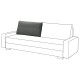 Poducha oparcia 3o sofa rozkładana, ciemnoszary/część zamienna GRÄLVIKEN 604.980.54