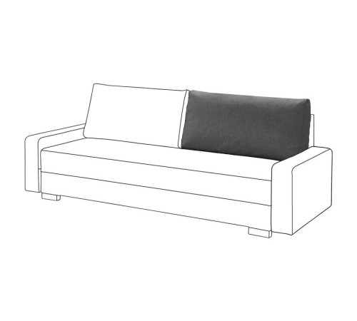 Poducha oparcia 3o sofa rozkładana, ciemnoszary/część zamienna GRÄLVIKEN 604.980.54