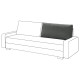 Poducha oparcia 3o sofa rozkładana, ciemnoszary/część zamienna GRÄLVIKEN 604.980.54