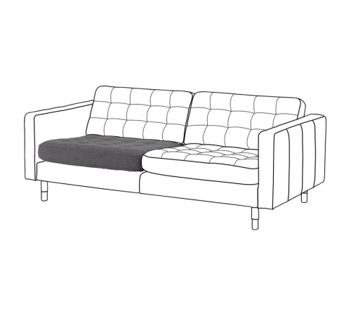 Poducha siedziska sofa 3o, Gunnared/ciemnoszary część zamienna LANDSKRONA 604.991.95