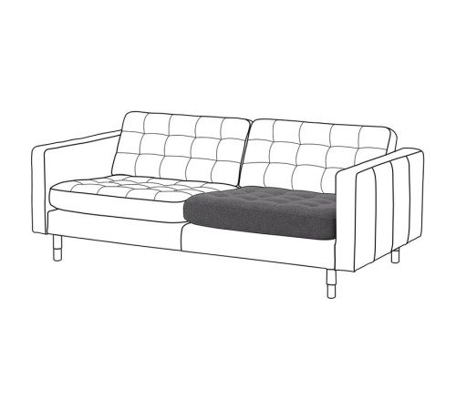Poducha siedziska sofa 3o, Gunnared/ciemnoszary część zamienna LANDSKRONA 604.991.95