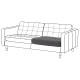 Poducha siedziska sofa 3o, Gunnared/ciemnoszary część zamienna LANDSKRONA 604.991.95