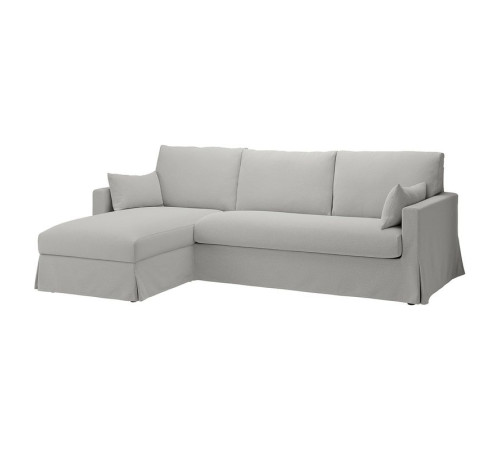 Pokrycie sofa 3o z szezl, lewe, Tallmyra biały/czarny HYLTARP 005.663.24
