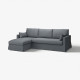 Pokrycie sofa 3o z szezl, lewe, Gransel szary HYLTARP 105.498.95