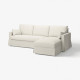 Pokrycie sofa 3o z szezl, prawe, Gransel naturalny HYLTARP 205.473.63
