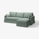 Pokrycie sofa 3o z szezl, prawe, Hemmesta szarozielony HYLTARP 305.662.66