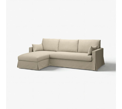 Pokrycie sofa 3o z szezl, lewe, Hemmesta jasnobeżowy HYLTARP 705.510.03