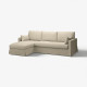 Pokrycie sofa 3o z szezl, lewe, Hemmesta jasnobeżowy HYLTARP 705.510.03