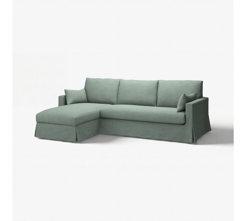 Pokrycie sofa 3o z szezl, lewe, Hemmesta szarozielony HYLTARP 705.662.69