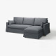 Pokrycie sofa 3o z szezl, prawe, Gransel szary HYLTARP 805.499.05