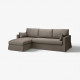 Pokrycie sofa 3o z szezl, lewe, Gransel szarobrązowy HYLTARP 905.482.84