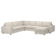 Pokrycie sofy narożnej, 5-osob, z szezlongiem z szerokimi podłokietnikami/Gunnared beżowy VIMLE 294.242.68