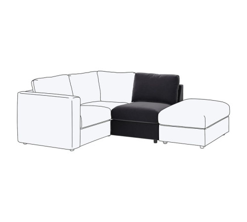 Pokrycie sekcji 1 osobowej, Djuparp ciemnoszary VIMLE 405.172.61