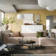 4-osob sofa modułowa z szezlongiem, prawy/Samsala szarobeżowy JÄTTEBO 094.852.05