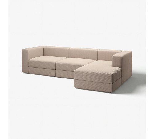 4-osob sofa modułowa z szezlongiem, prawy/Samsala szarobeżowy JÄTTEBO 094.852.05