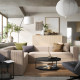Sofa narożna modułowa, 6-osobowa, Samsala szarobeżowy JÄTTEBO 094.852.53
