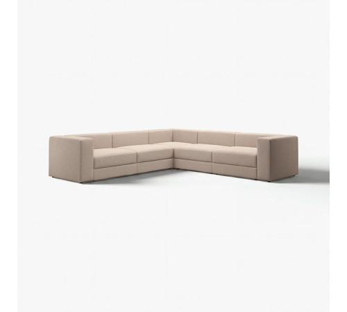 Sofa narożna modułowa, 6-osobowa, Samsala szarobeżowy JÄTTEBO 094.852.53