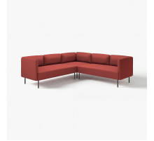 Sofa modułowa narożna, 4-osobowa, Gunnared/brązowoczerwony metal LILLEHEM 095.361.63
