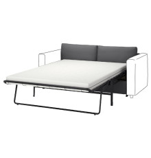 Sekcja 2-os sofa rozkładana, Hallarp szary VIMLE 095.371.05