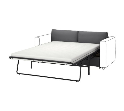 Sekcja 2-os sofa rozkładana, Hallarp szary VIMLE 095.371.05