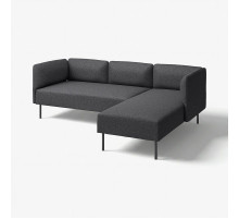 3-osob sofa modułowa z szezlongiem, Gunnared/ciemnoszary metal LILLEHEM 095.638.49