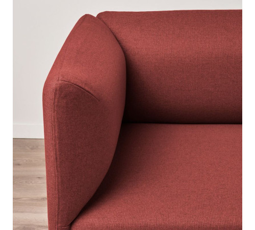 3-osob sofa modułowa z szezlongiem, Gunnared/brązowoczerwony metal LILLEHEM 095.682.72