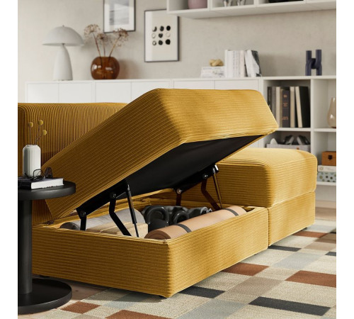 Sofa modułowa, 3-osobowa, Samsala żółtobrązowy JÄTTEBO 096.083.29