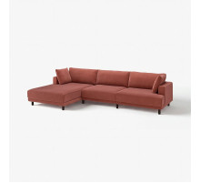 4,5 osobowa sofa modułowa, z szezlongiem, lewy/Samsala brązowoczerwony UPPÅKRA 096.140.85