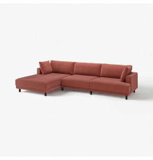 4,5 osobowa sofa modułowa, z szezlongiem, lewy/Samsala brązowoczerwony UPPÅKRA 096.140.85