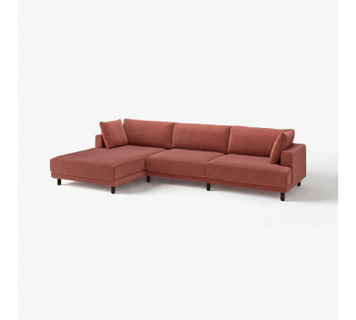 4,5 osobowa sofa modułowa, z szezlongiem, lewy/Samsala brązowoczerwony UPPÅKRA 096.140.85