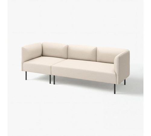 Sofa modułowa, 3-osobowa, Vissle/beżowy metal LILLEHEM 096.177.86