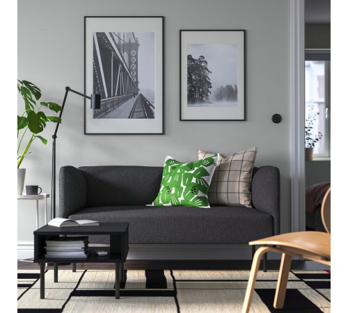 Sofa modułowa, 2-osobowa, Gunnared/ciemnoszary metal LILLEHEM 194.712.55