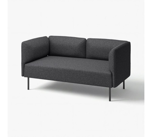 Sofa modułowa, 2-osobowa, Gunnared/ciemnoszary metal LILLEHEM 194.712.55